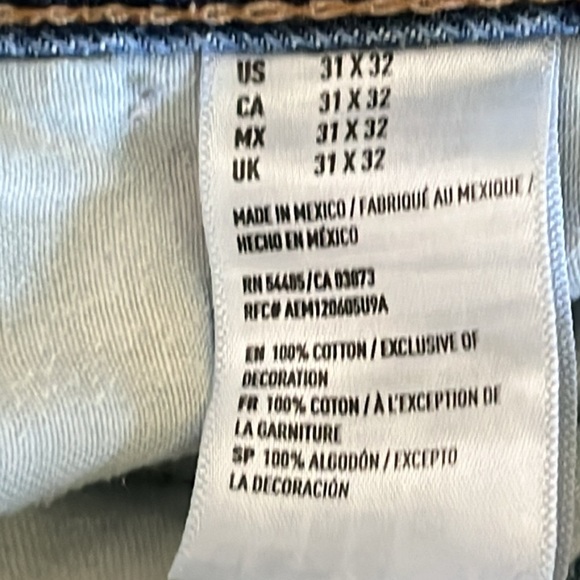 American Eagle Men's Relaxed Straight Jeans Size 31x32 - Picture 4 of 12